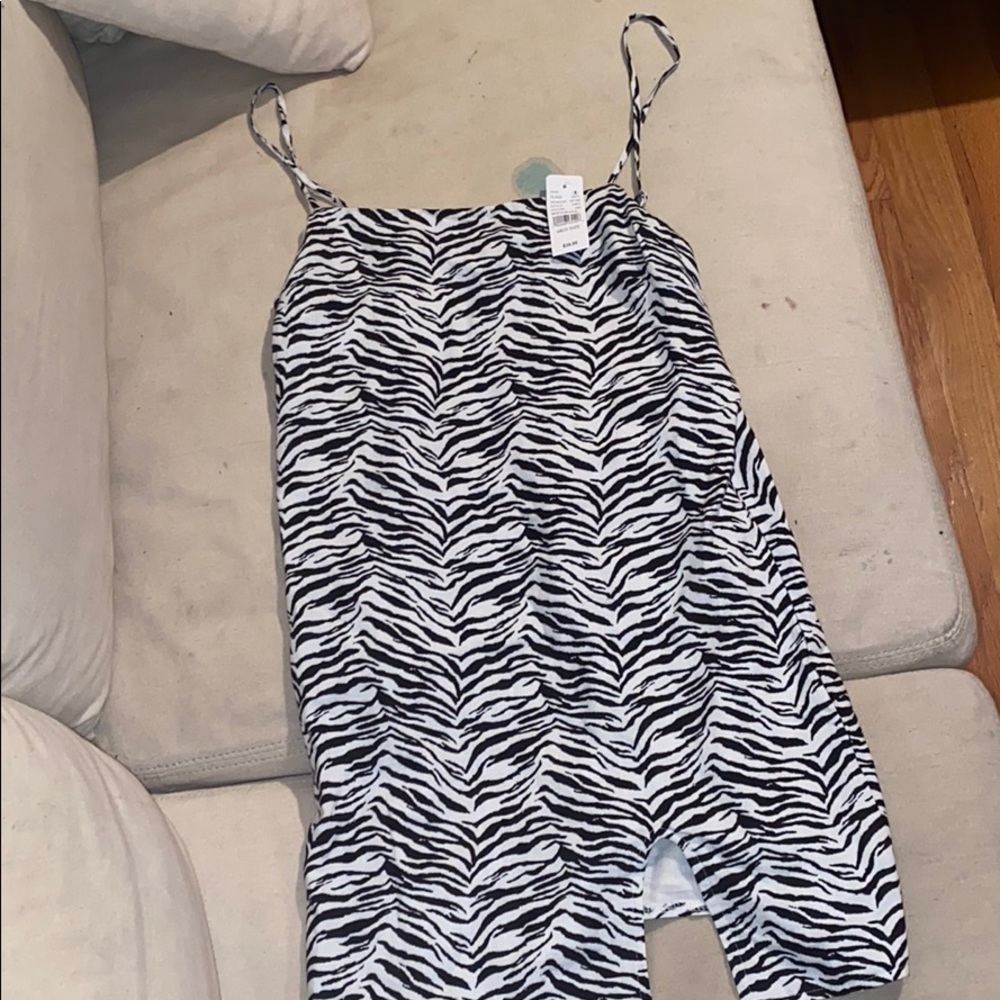 Zebra Mini Dress with adjustable straps